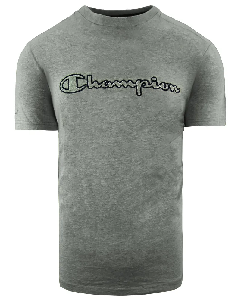 Champion Logo Mens Grey T-Shirt Grau