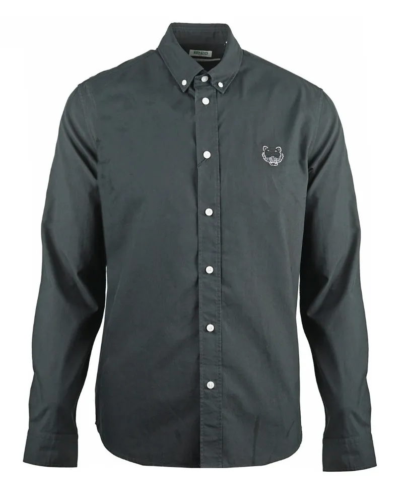 Kenzo Schwarzes Freizeithemd Schwarz