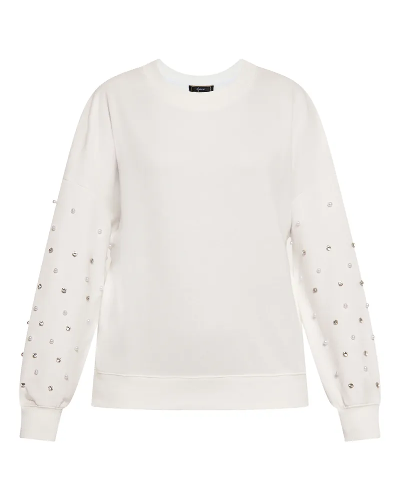 FAINA Sweatshirt für Damen, klassischer Schnitt - Weiß Weiß