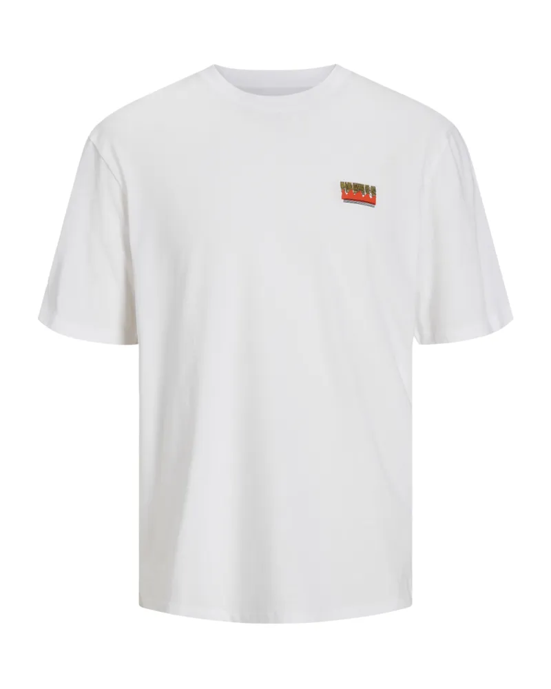 Jack & Jones Canon Wide Fit Tee   Weiss Weiß