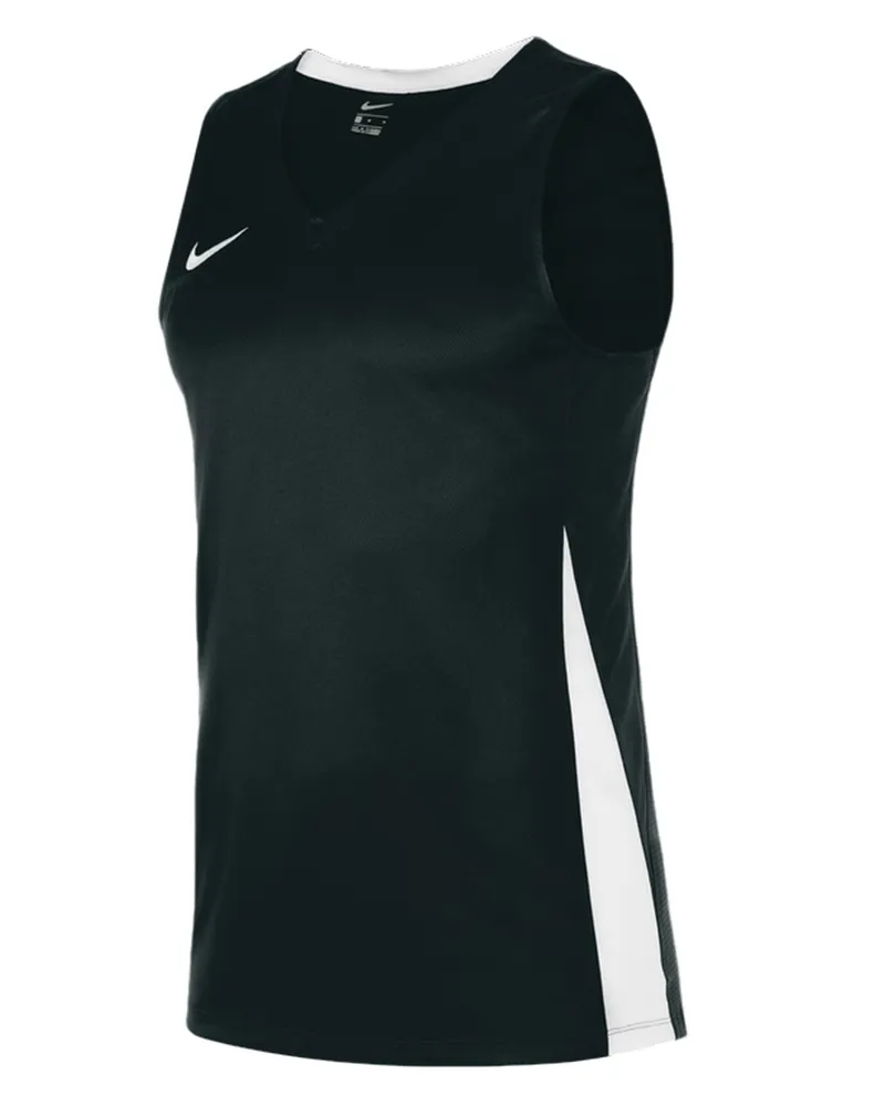 Nike Team" Basketball-Trikot für Herren, V-Ausschnitt (Schwarz/Weiß Schwarz