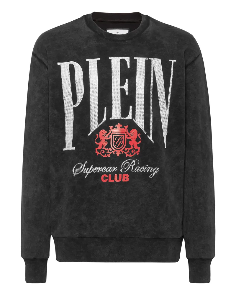 Philipp Plein Sweatshirt Racing Schwarz