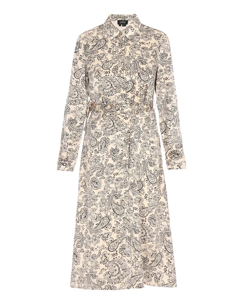 Usha Kleid Frauen creme schwarz Creme
