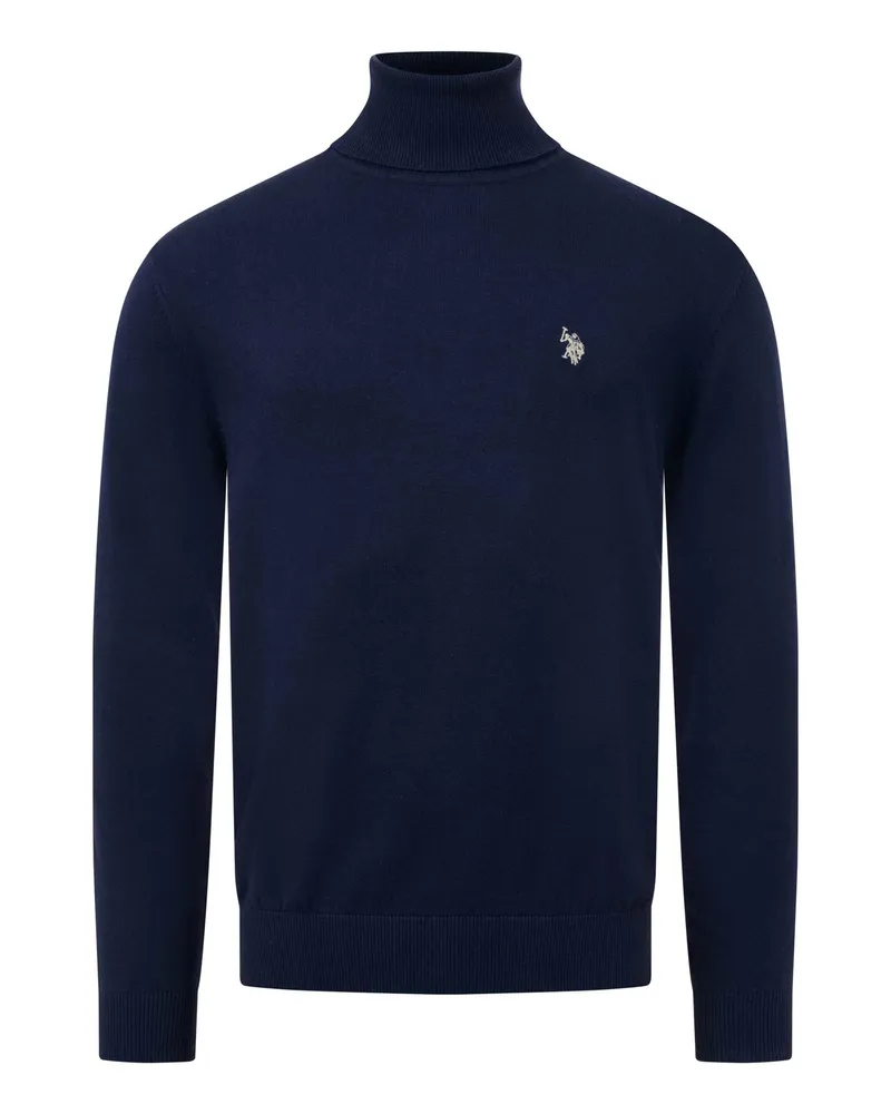 U.S. Polo Assn.  Herren Rollkragenpullover – 100% Baumwolle mit Logo-Stickerei Blau