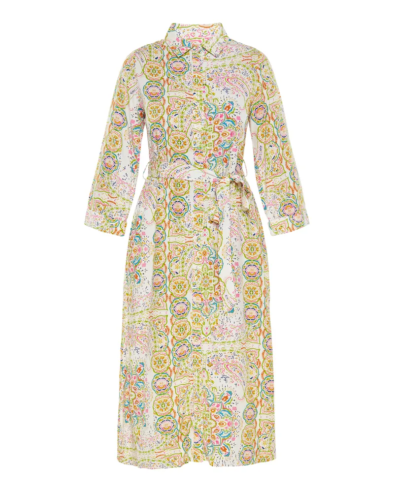 Usha Kleid Frauen weiß mehrfarbig Weiß