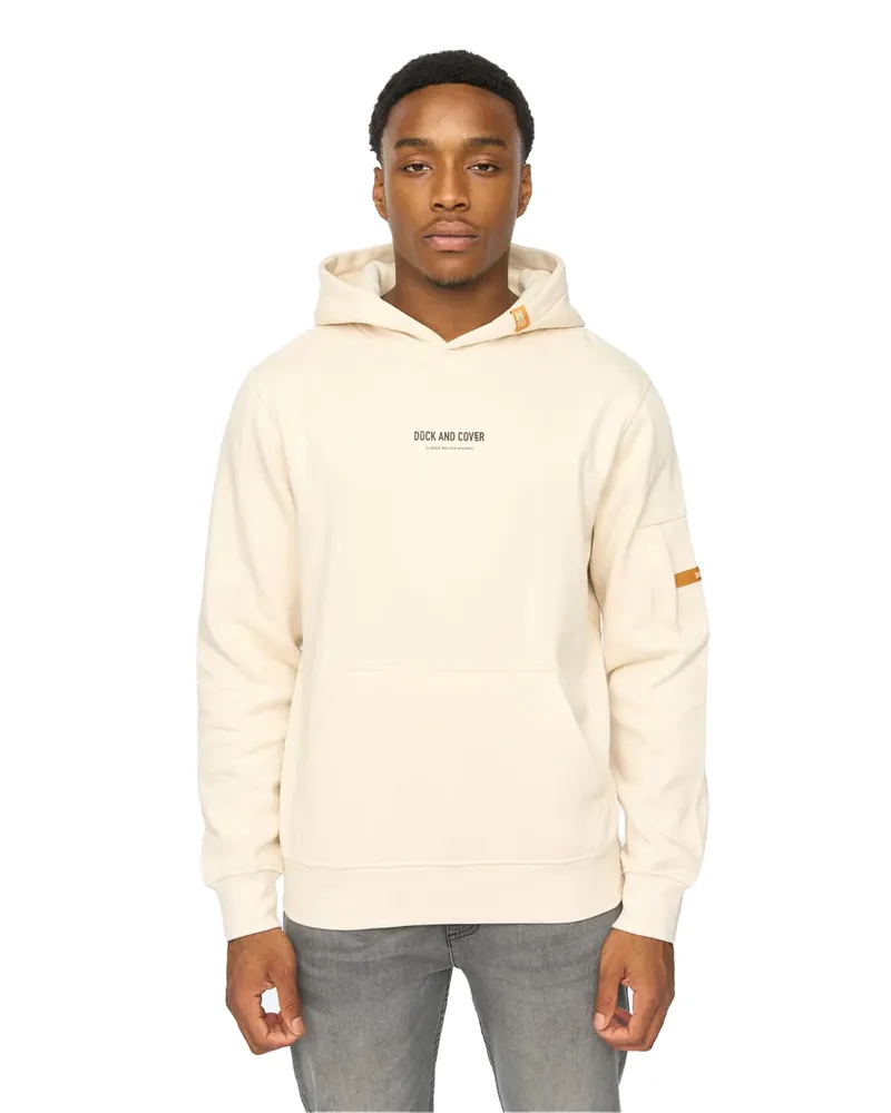 Duck and Cover Brammers V2" Kapuzenpullover für Herren (Naturweiß Wollweiß