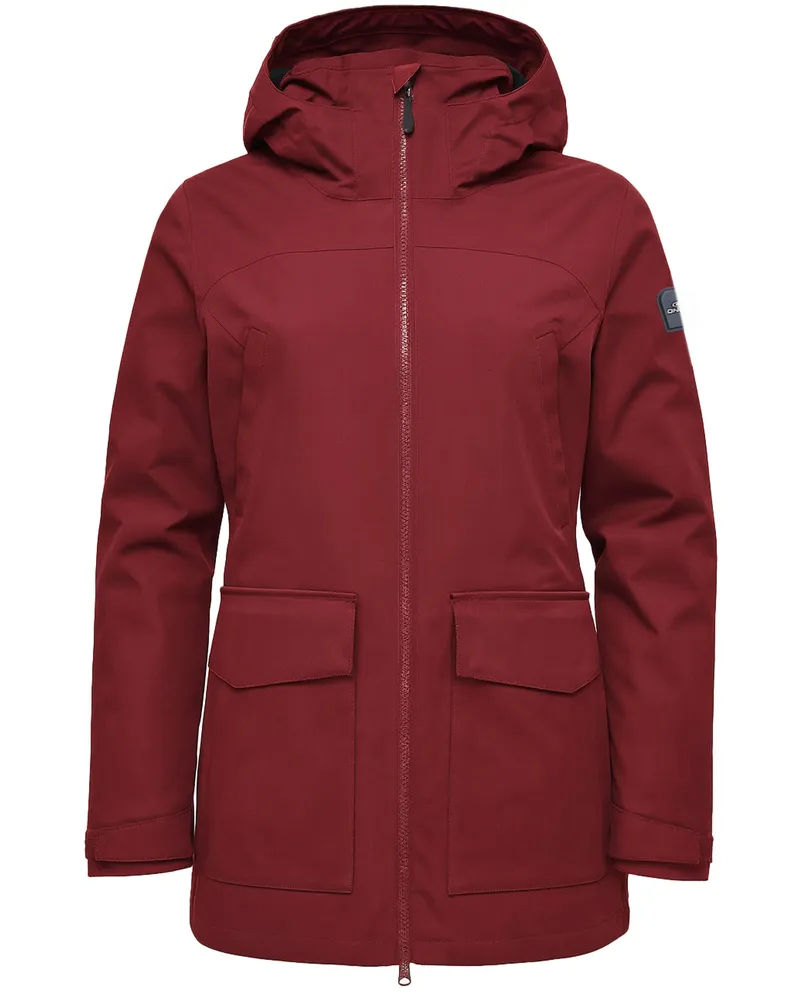 O´Neill 3-in-1 Damen Dunkelroter Journey Parka Jacket Dunkelrot