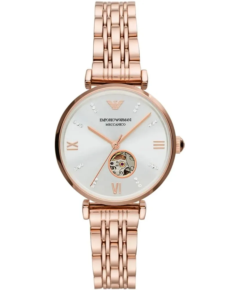 Emporio Armani AR60023 Gianni T-Bar Automatik Damenuhr Roségold