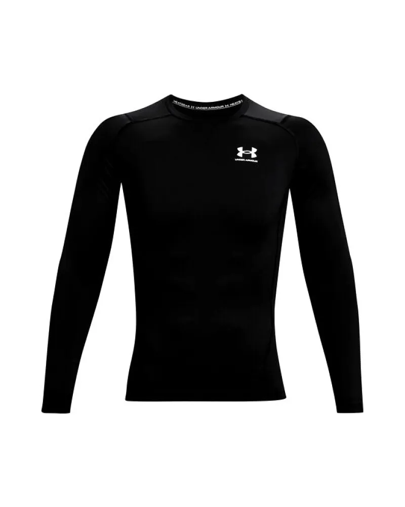 Under Armour Heatgear Baselayer-Oberteil Mit Langen Ärmeln, Schwarz Schwarz