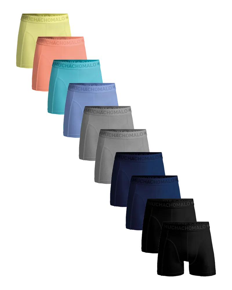 Muchachomalo 10er-Pack Herrenboxershorts - Mehrfarbig Mehrfarbig
