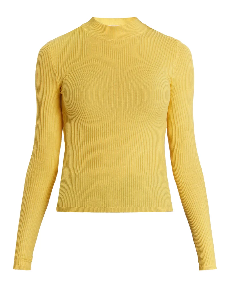 My Mo Strickpullover Damen Höllengelb Gelb