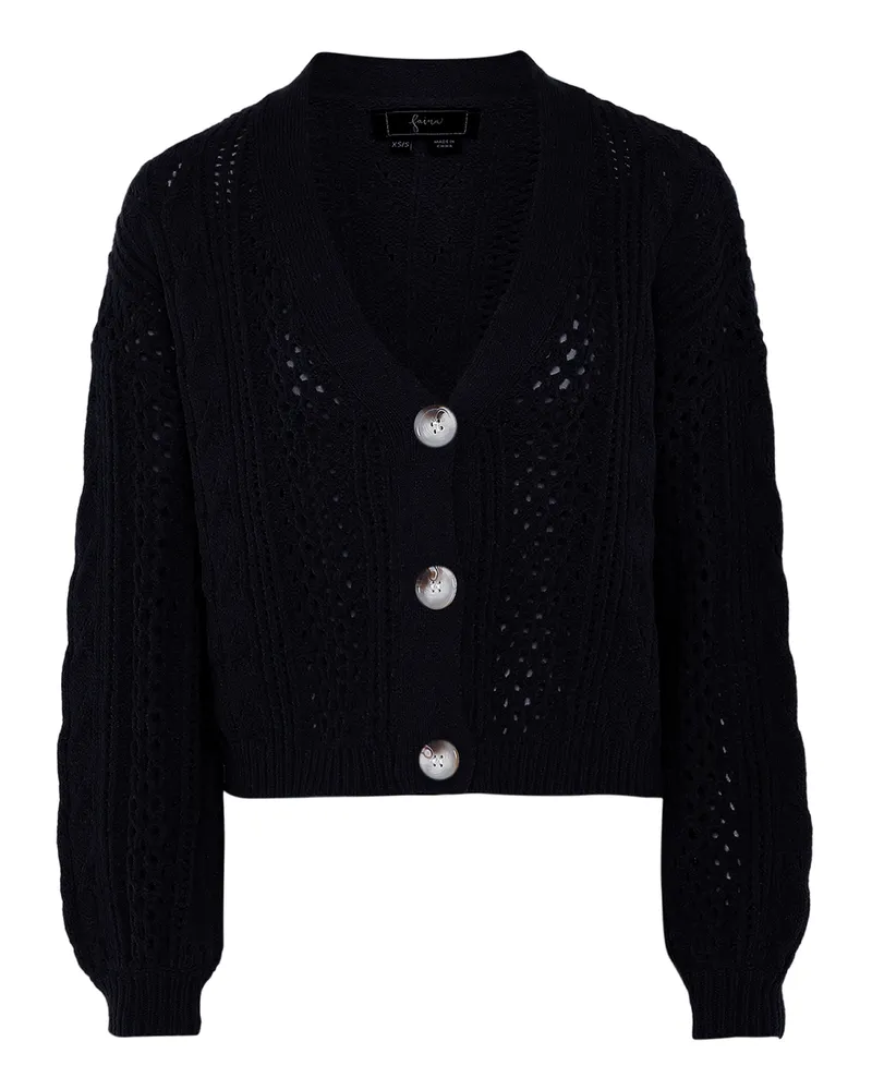 FAINA Strickjacke Damen schwarz Schwarz
