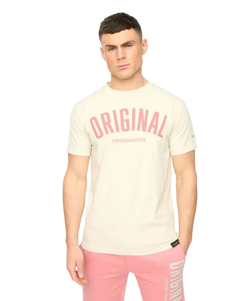 CrossHatch Kensby" T-Shirt für Herren (Neutral Creme