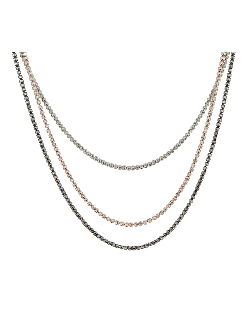 Orphelia Halskette für Damen, 925er Sterlingsilber, Gold/Silber/Roségold, ZK-7203 Silber