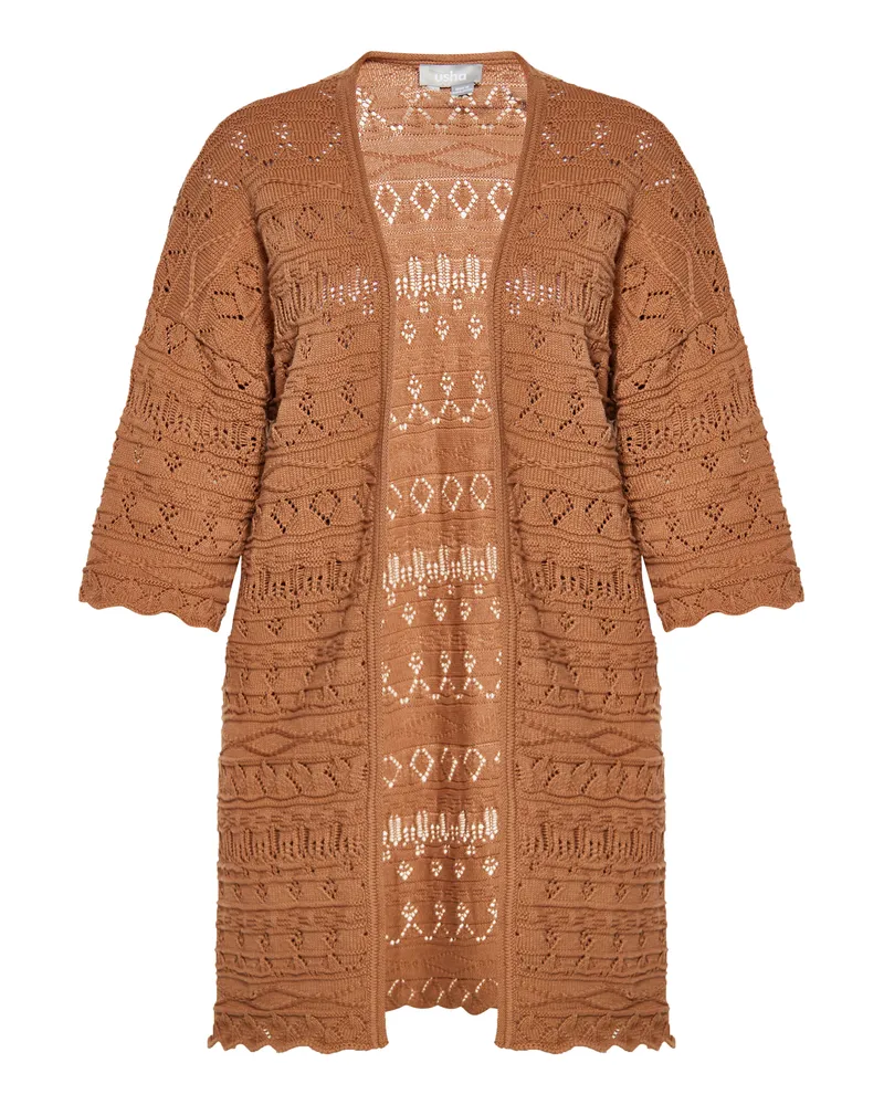 Usha Strickjacke Damen Kamel Camel