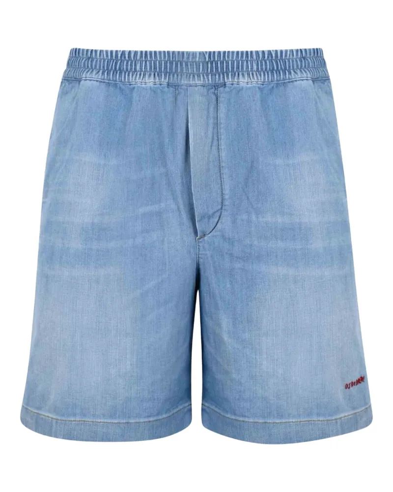 Dsquared2 Relaxed Fit Hellblaue Denim-shorts Blau