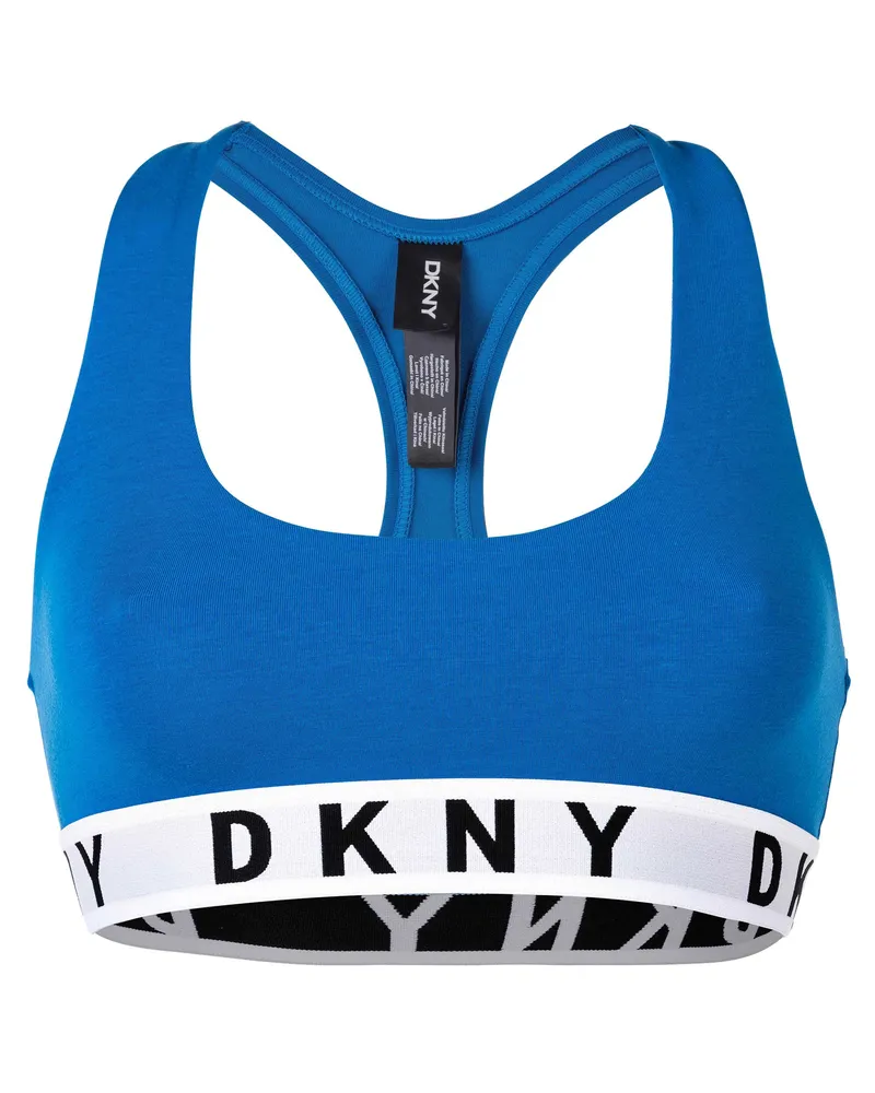 DKNY Bustier Racer Back Logo Aufdruck Blau