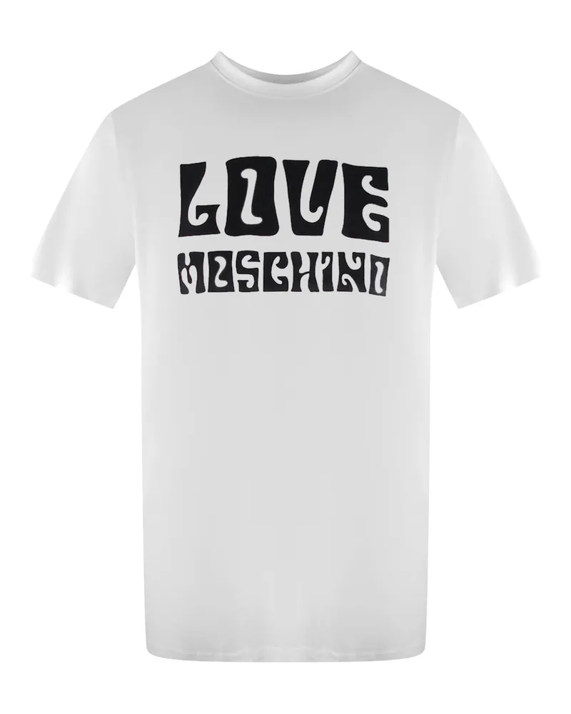 Moschino Weißes T-shirt Mit -logo Weiß