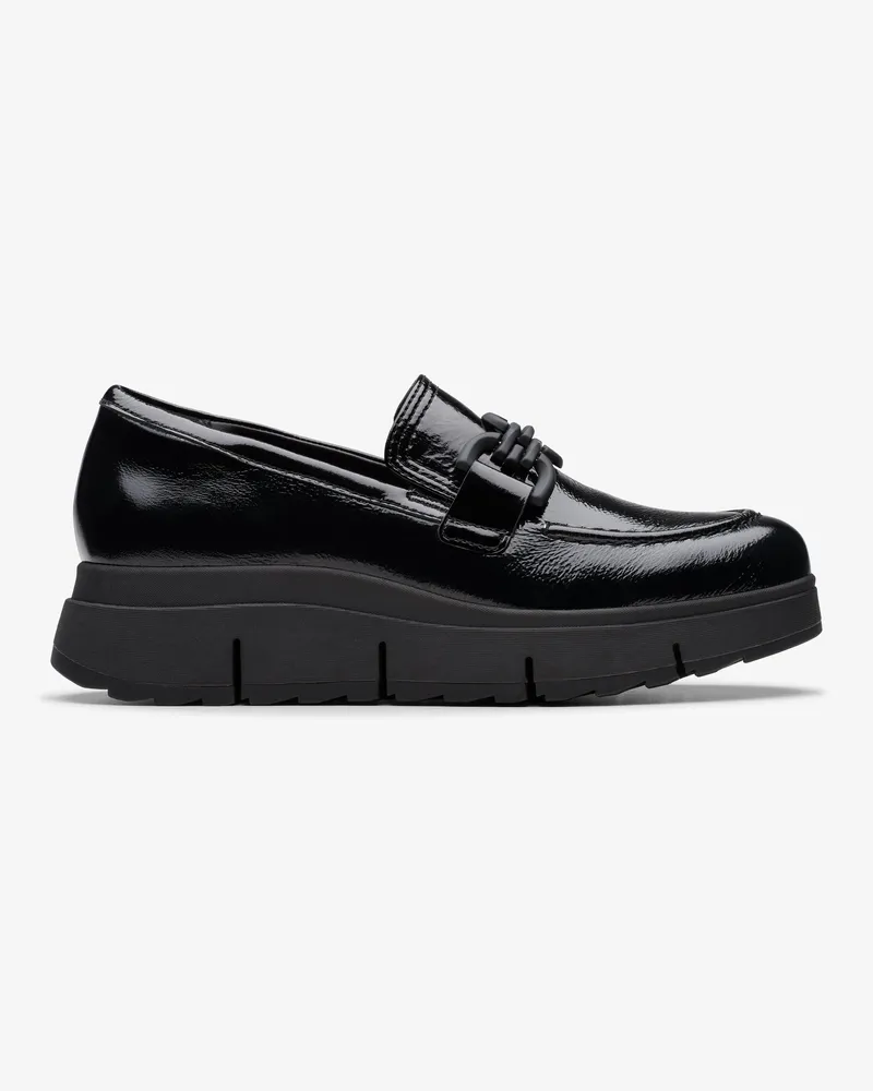 Clarks Loriini Izzy Black Pat Schuhe Schwarz