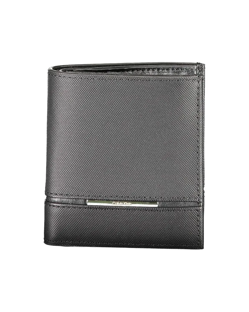 Calvin Klein schwarze Lederbörse Schwarz