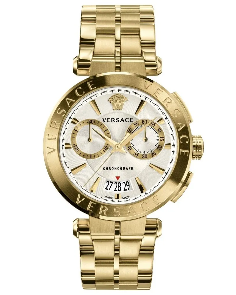 Versace VBR060017 Goldfarbene Aion Chrono Herrenuhr Gold