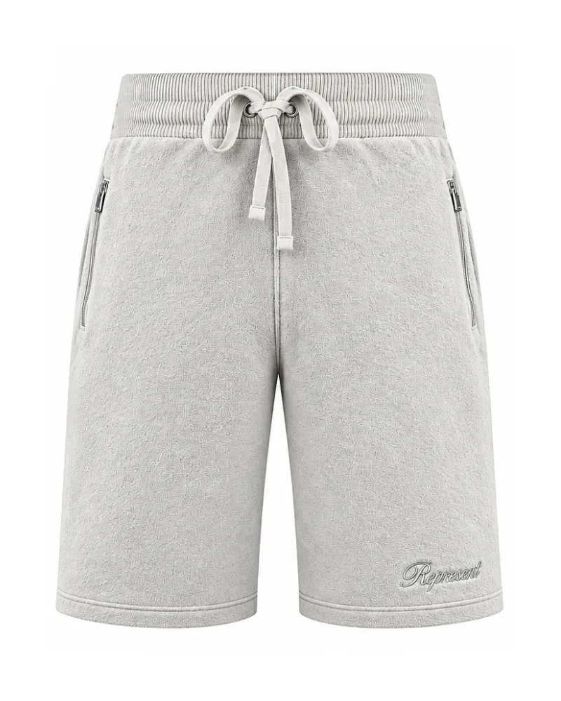 REPRESENT Bouclé-Strickshorts für Herren - Wollweiß Wollweiß