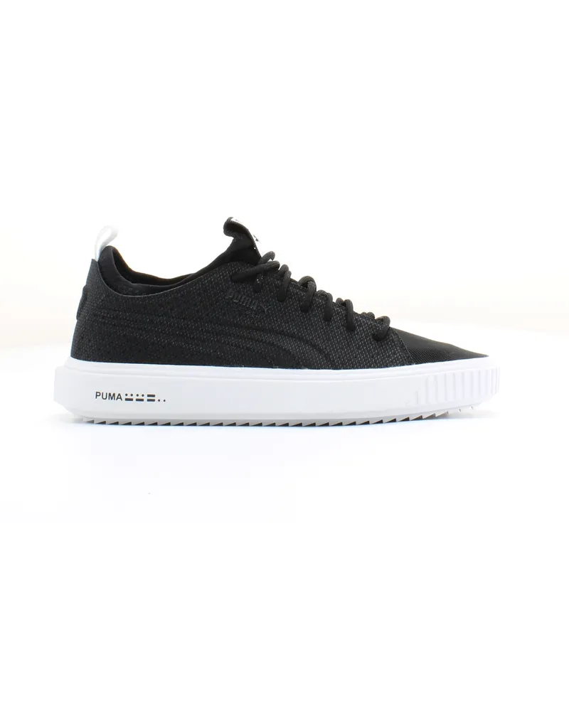 Puma Breaker Mesh Black Textile Mens Schnürungstrainer 369193 01 Schwarz