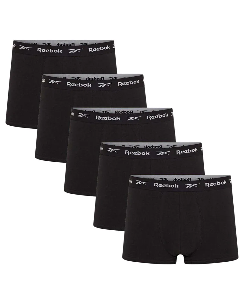 Reebok Retropants für Herren, Jersey (5er-Pack) (Schwarz Schwarz