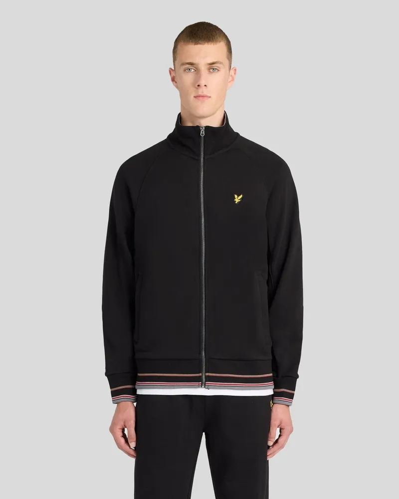 Lyle & Scott Tipped Trainingsjacke Schwarz