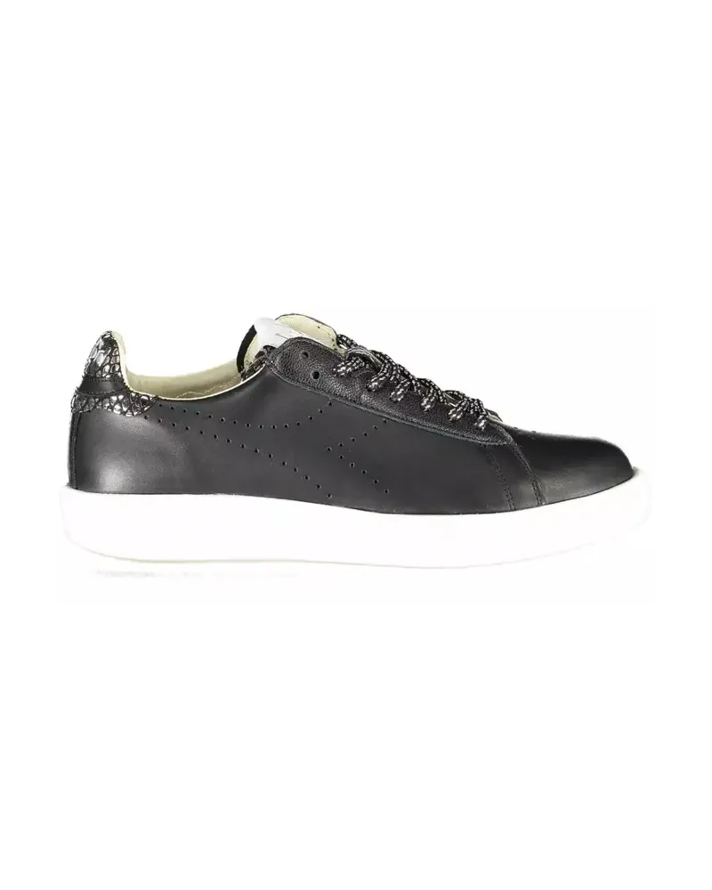 Diadora Game L Perforiertes Leder-Sneaker Schwarz