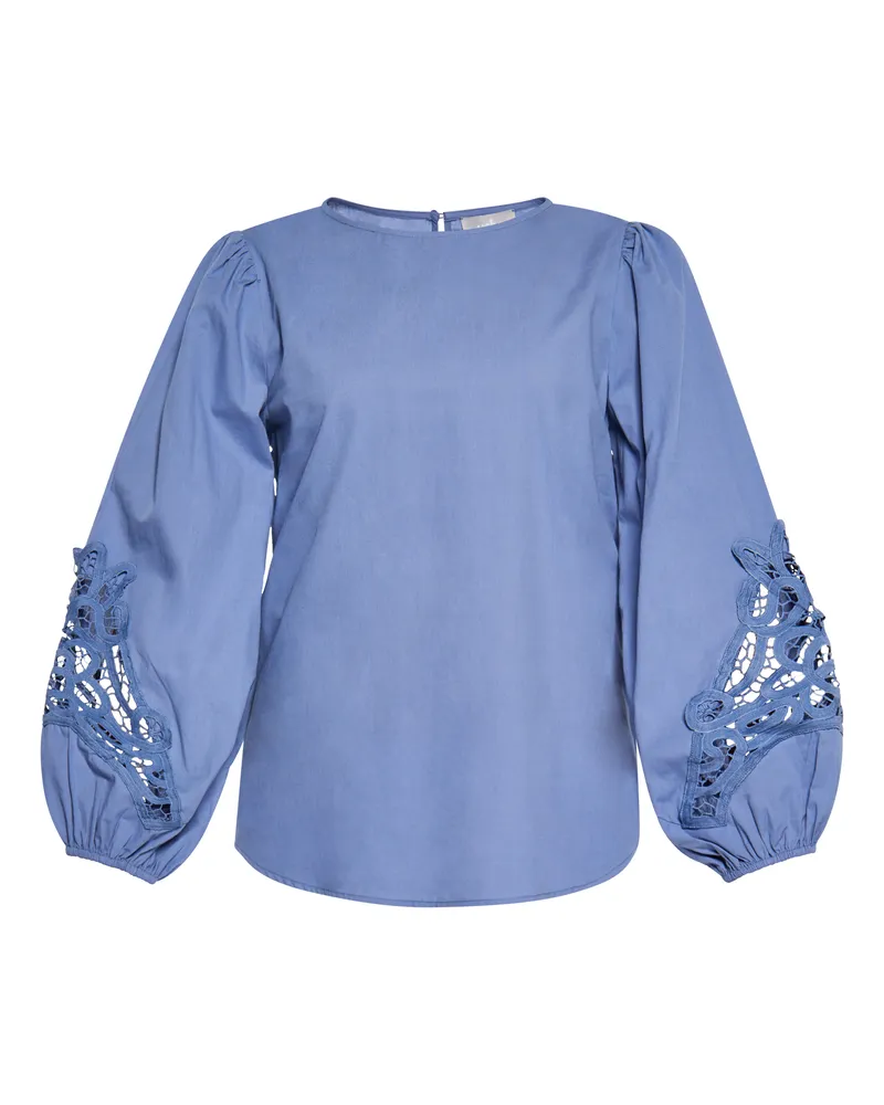 Usha Bluse Damen Denimblau Blau
