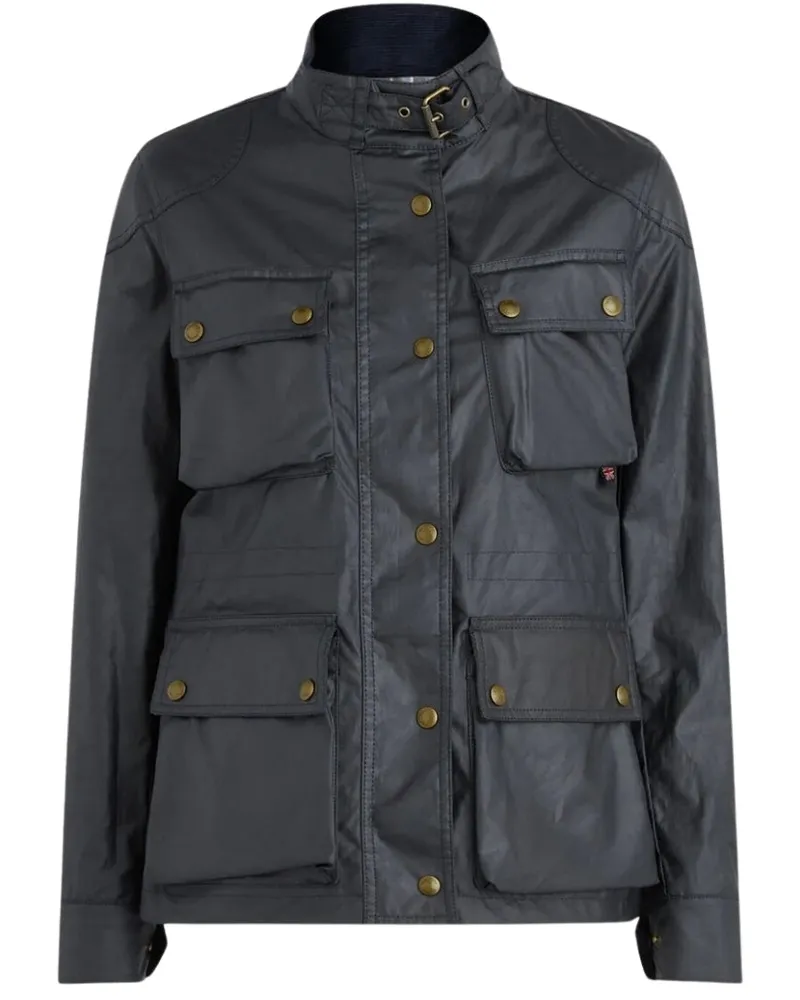 Belstaff Damen Fieldmaster Dark Ink Navy Blue Dünne Jacke Blau