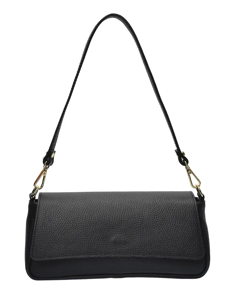 Anna Luchini Schwarz Rindsledertasche Schwarz