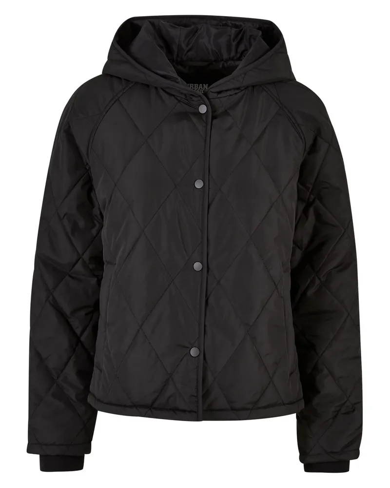 Urban Classics Kapuzenjacke Gesteppt für Damen (Schwarz Schwarz
