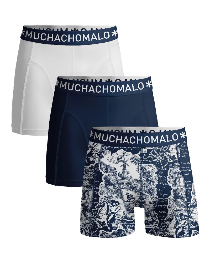 Muchachomalo Herren Boxer Shorts - 3er Pack - Herren Unterwäsche Mehrfarbig
