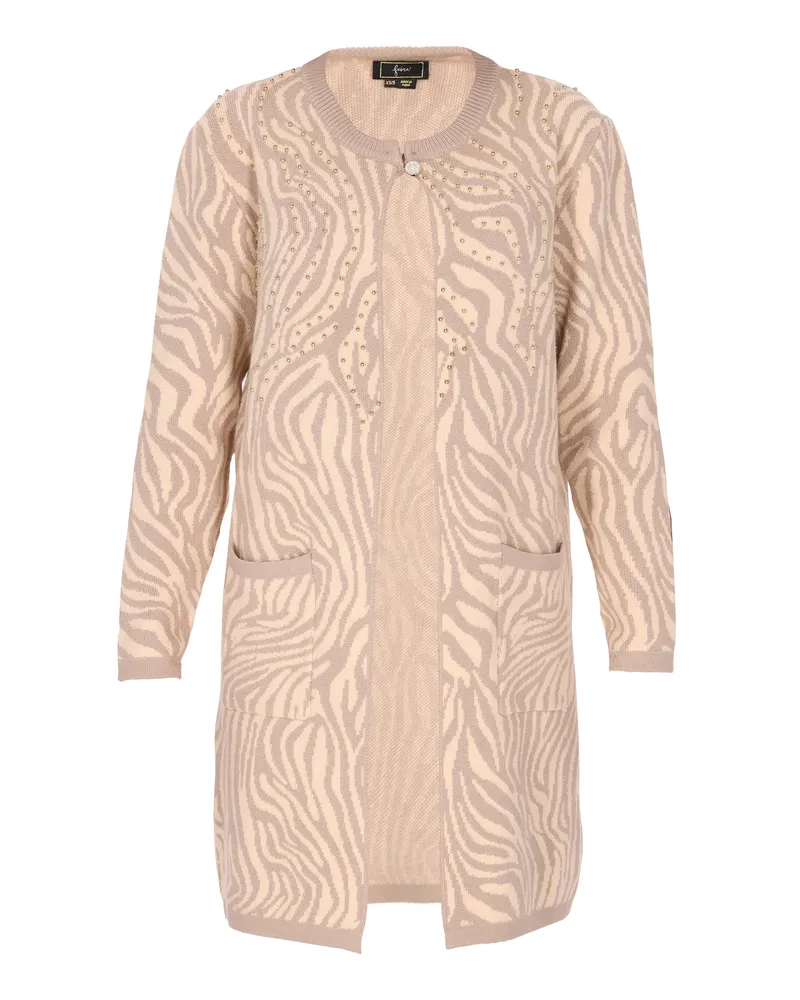 FAINA Strickjacke Damen beige/wollweiß Beige
