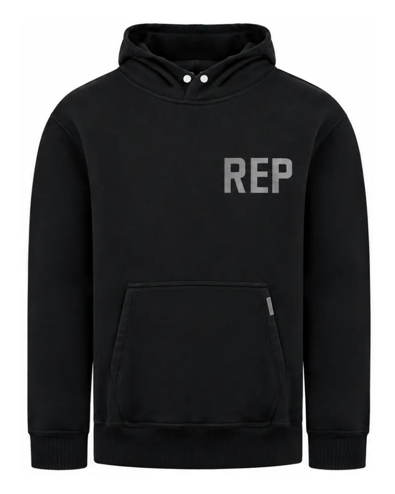 REPRESENT Logo Herren Schwarz Hoodie Schwarz