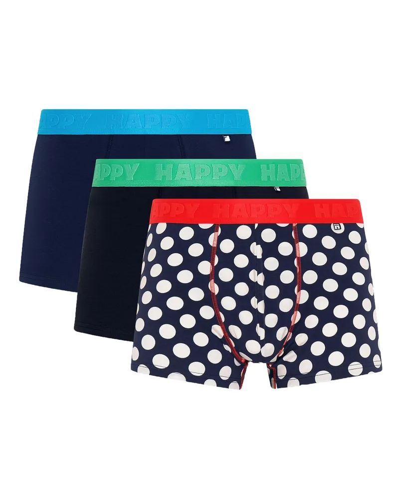 Happy Socks Boxershorts, 3er-Pack Blau