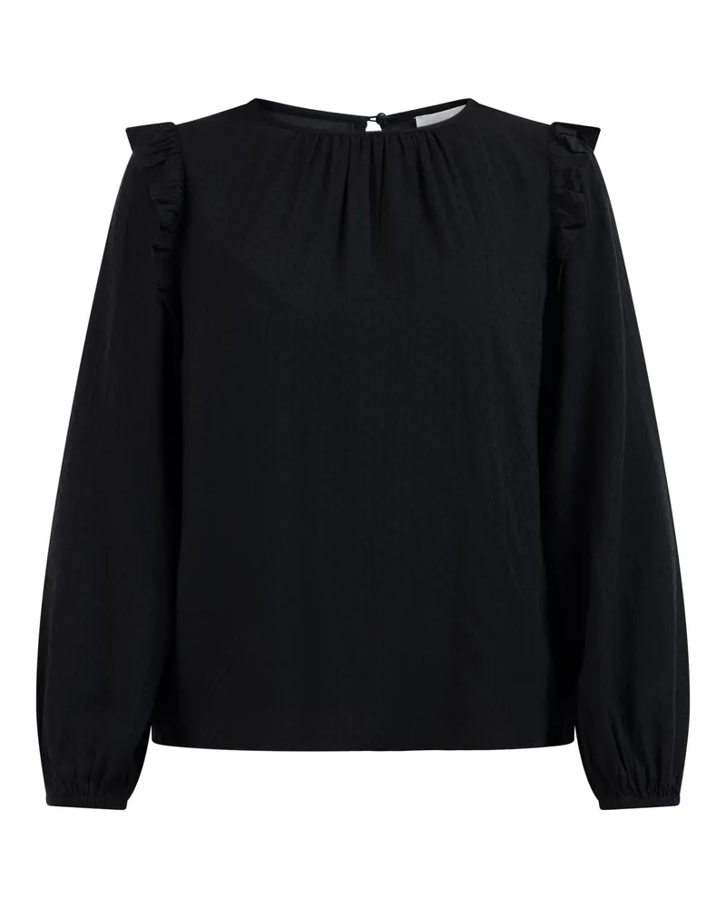 Usha Klassische lange Bluse Damen schwarz Schwarz