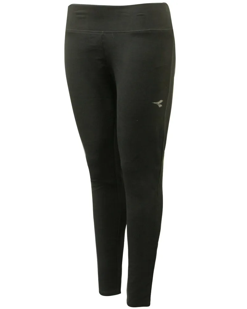 Diadora Nero Stc Damen schwarze Leggings Schwarz