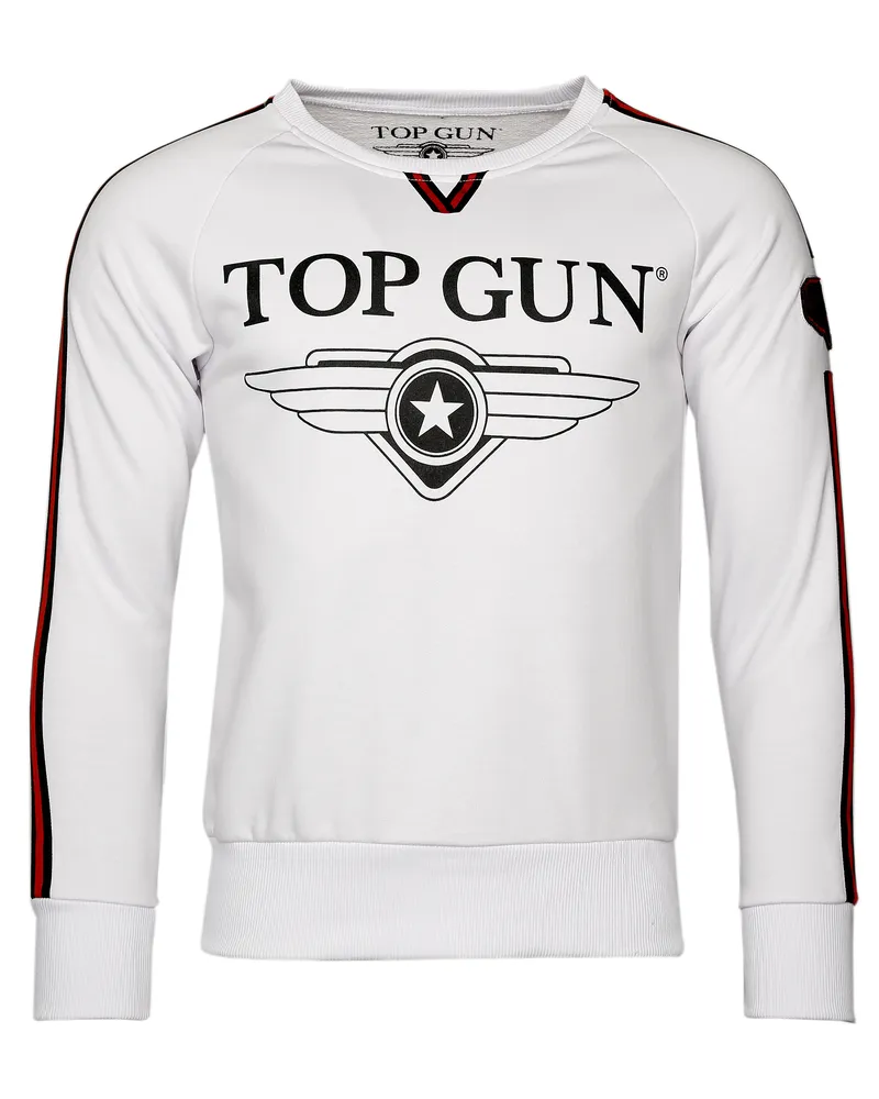 Top Gun Sweatshirt Streak TG20191013 Weiß
