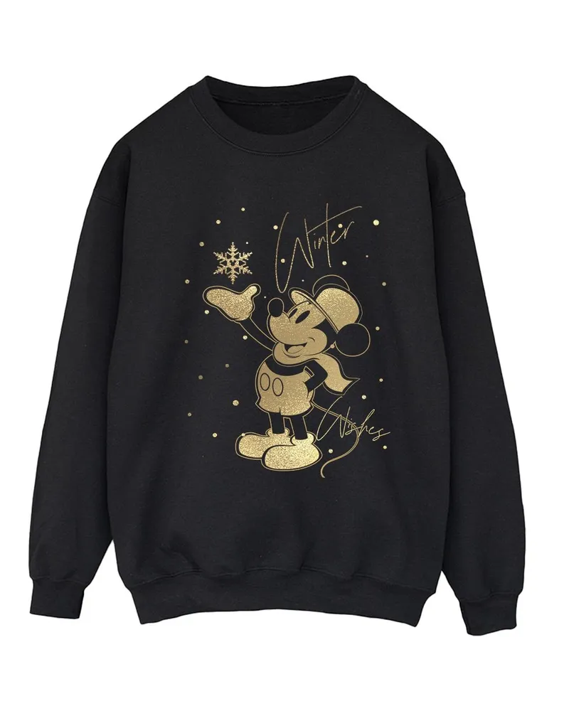 Disney Winter Wishes" Sweatshirt für Damen (Schwarz Schwarz