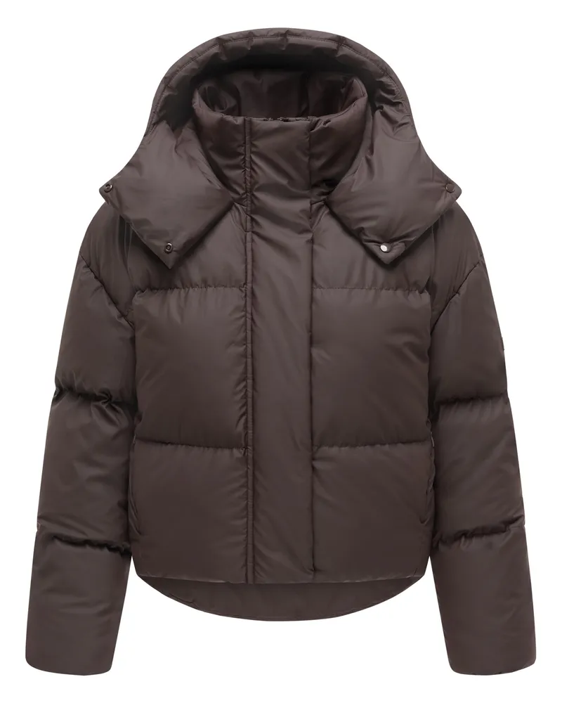 Marikoo Damen Winterjacke Luluu mit Pufferärmeln Braun