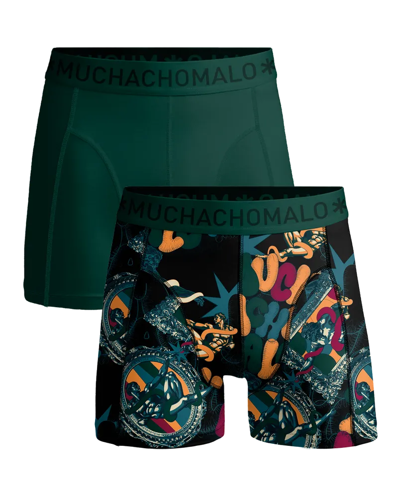 Muchachomalo Herren Boxer Shorts - 2er Pack - Herren Unterwäsche Mehrfarbig