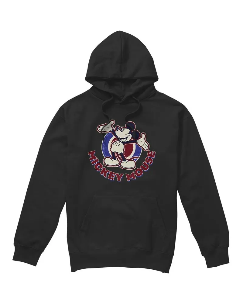 Disney Americana" Kapuzenpullover für Herren (Schwarz Schwarz