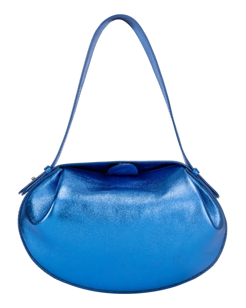 Usha Handtasche Damen Laminat elektrisch blau Blau