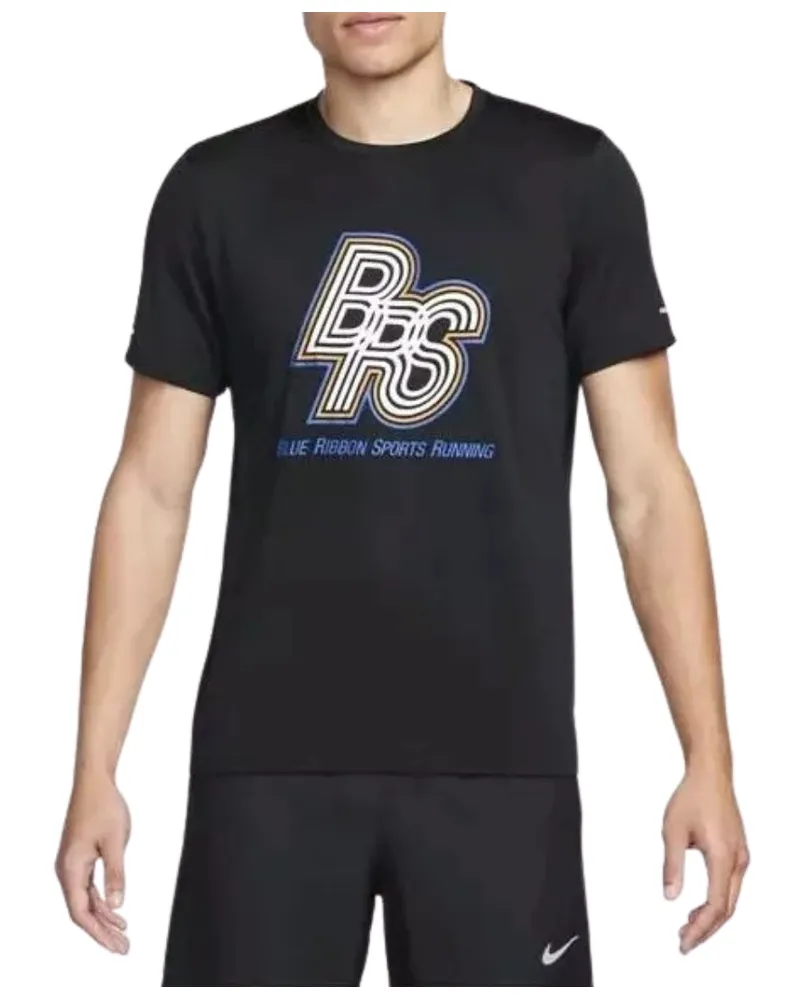 Nike Dri-fit Rise 365 Schwarzes T-shirt Schwarz