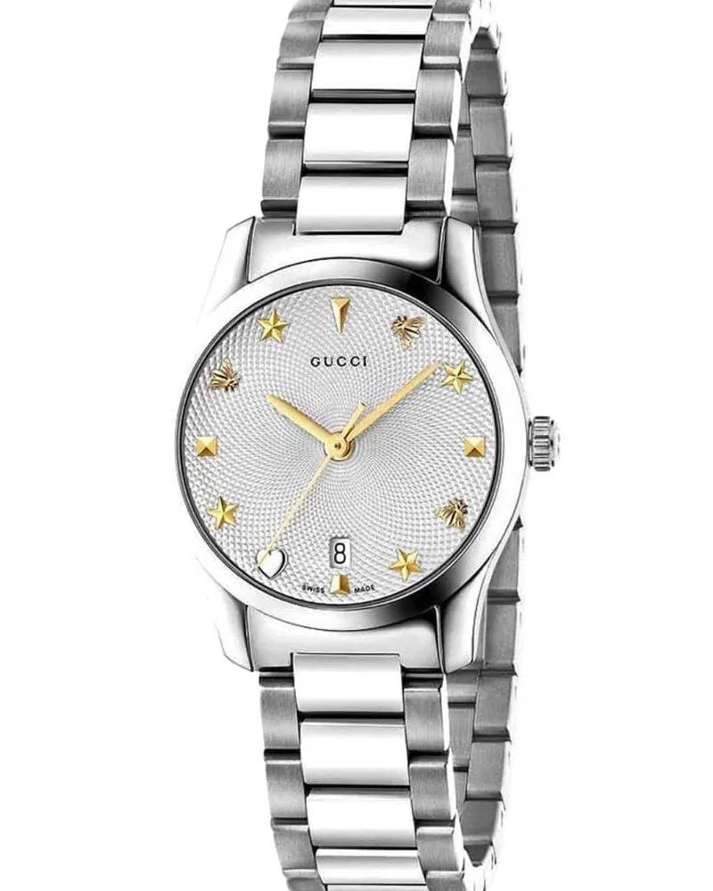Gucci YA126572A G-Timeless 27mm Damenuhr Silber