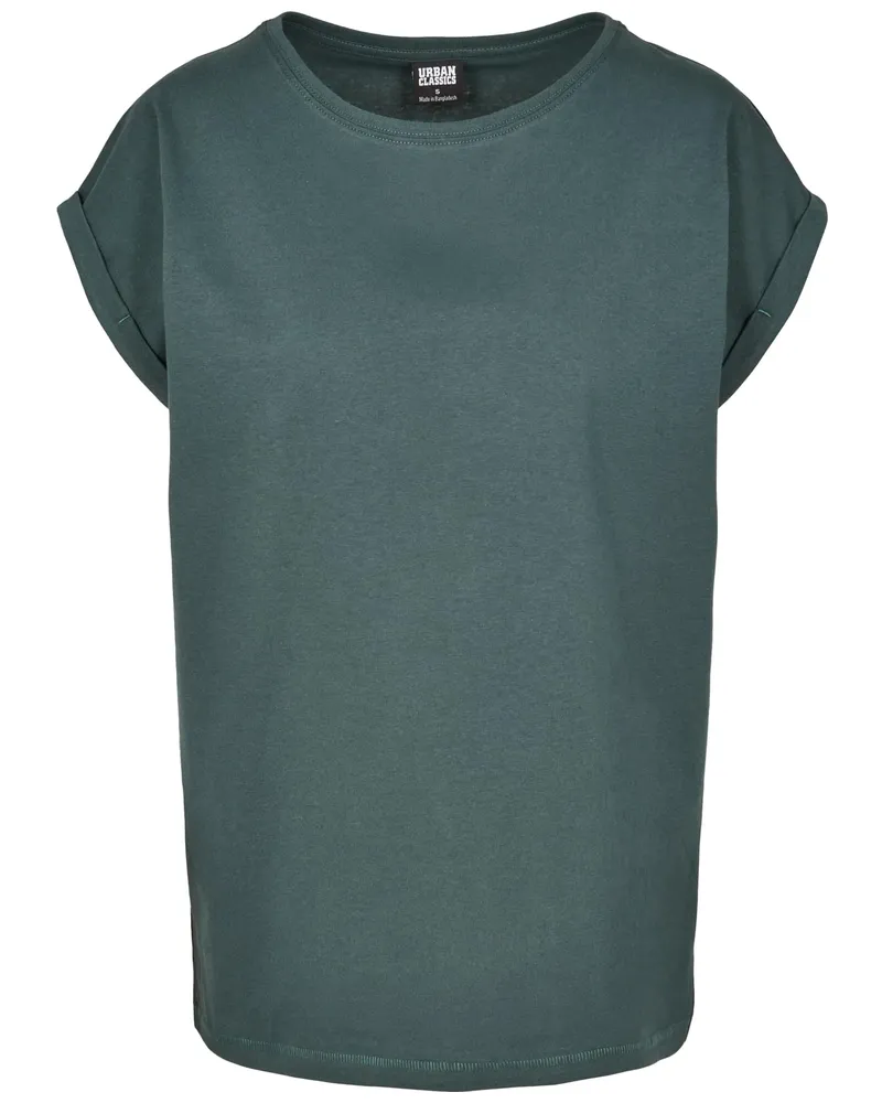 Urban Classics T-Shirt Überschnittene Schulter für Damen (Flaschengrün Grün