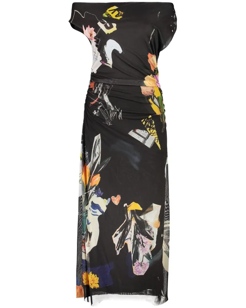 Desigual Viskosekleid für Damen - Schwarz Schwarz